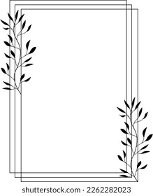 Floral frame, leaves SVG, Botanical Floral SVG svg