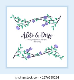 floral frame with leaves wedding multi purpose for any industry in unique style
