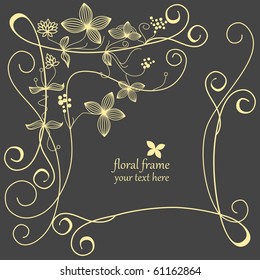 Floral frame linework