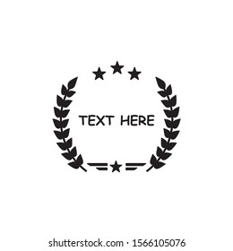 floral frame logo design template