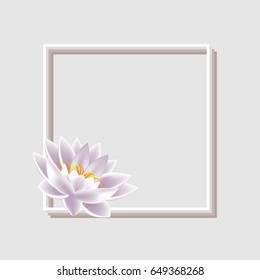Floral frame with lotus.