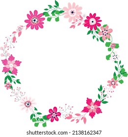 Floral Frame Made By Using Adobe Illustrator 