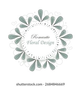 Quadro floral sobre fundo branco. Coleção floral com folhas, buquês de flores. Ilustração em estilo plano colorido. Vetor.