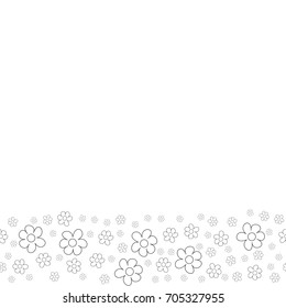floral frame on a white background prints, greeting cards, invitations for holiday, birthday, wedding, Valentine's day, party. Vector illustration.