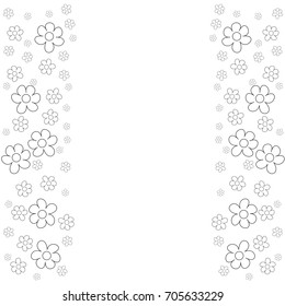 floral frame on a white background prints, greeting cards, invitations for holiday, birthday, wedding, Valentine's day, party. Vector illustration.