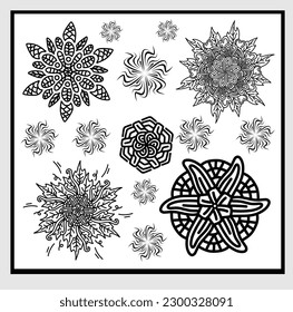 floral frame ornament decoration design