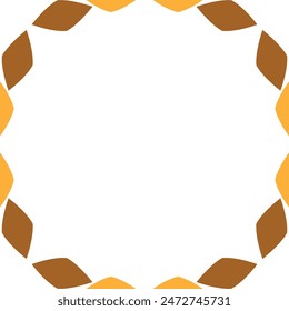 floral frame ornament design on white background