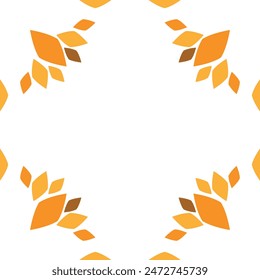 floral frame ornament design on white background