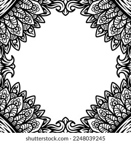 floral frame ornament template decoration