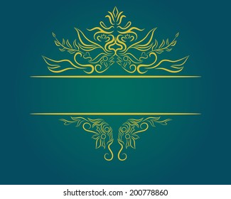 Floral frame ornate background