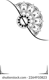 ilustración de ornamento de patrón de marco floral