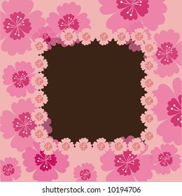 floral frame for photo or text