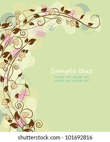 floral frame with place for text