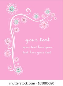 Floral frame with place for text