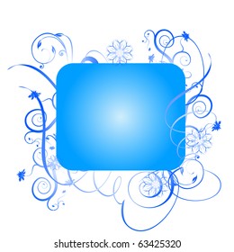floral frame with place for text