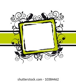 Floral frame with place for your text