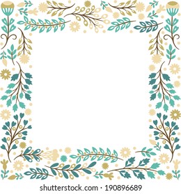 marco floral, coloque el texto 