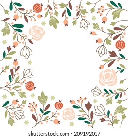 floral frame with place for your text 