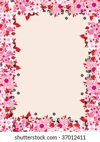 Floral frame with place for your text
