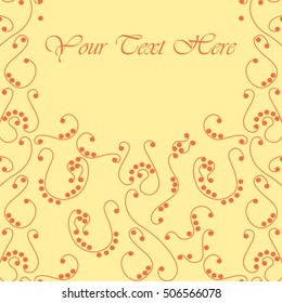 Floral frame with place for your text. Vector stock illustration with elegant symbolic flower for identity, business cards and packaging - floral shops, beauty and spa studios