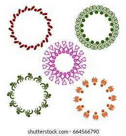 Floral frame with place for your text. Elegant retro floral frame. Design template for banner, card, invitation, label, emblem etc.