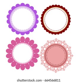 Floral frame with place for your text. Elegant retro floral frame. Design template for banner, card, invitation, label, emblem etc.