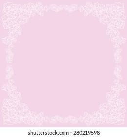 floral frame for postcard,invitation or card