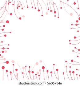 Floral frame in retro style