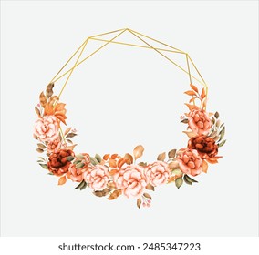 Floral Frame Ring. Illustrator and designer. Wedding Invites, save the date, Birthday Invites, Video Invites, E-Cards.