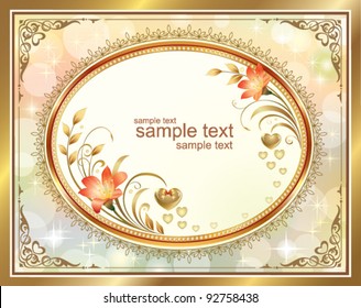 floral frame for romantic message