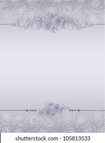 floral frame with roses