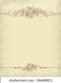 floral frame with roses