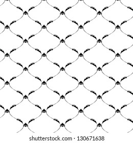 floral frame seamless pattern