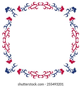 Floral frame silhouette