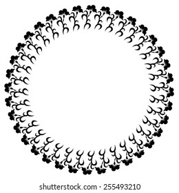 Floral frame silhouette