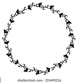 Floral frame silhouette