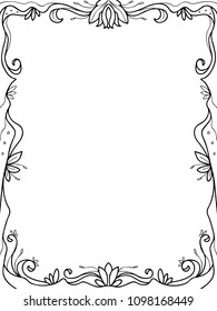 floral frame sketch