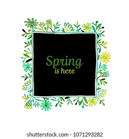 Floral frame, sketch for your design