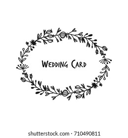 Floral frame, sketch for your design