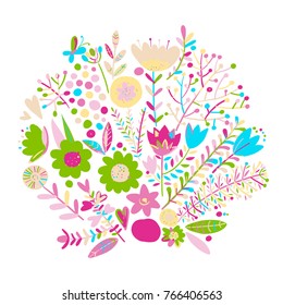 Floral frame, sketch for your design