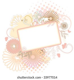 floral frame soft colors