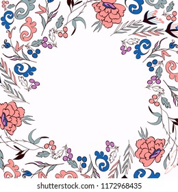 Floral frame with space for text