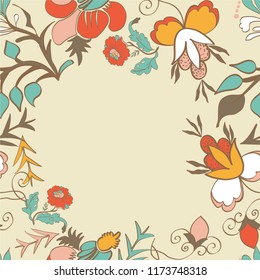 Floral frame with space for text