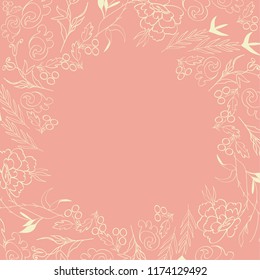 Floral frame with space for text