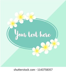 Floral frame with space for text, vector illustration.