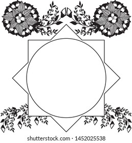 Floral frame, space for you text. Vector