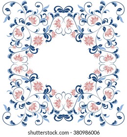 floral frame, spring background