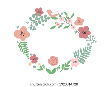 Floral Frame, Spring Theme, Summer Elements
