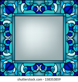 Floral frame / stained glass window