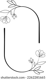 Floral frame SVG, leaves SVG, Botanical Floral SVG svg